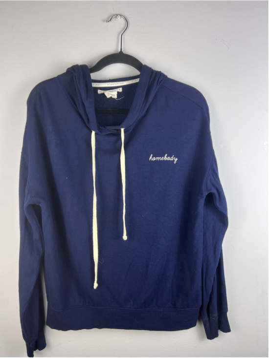 Magnolia Tops - Magnolia Homebody Hoodie Sweatshirt Blue Embroidered Soft Pullover S Cozy Lounge